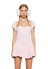 Lodge Party Fuzzy Dress - Pink
