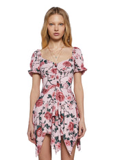 Chasin’ Rainbows Mini Dress - Pink Floral