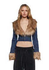 Covet Moto Jacket - Denim