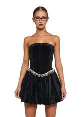 Tinsel Event Velvet Dress - Black