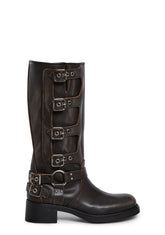 Rocky Distressed Buckle Boots