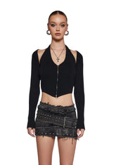 Commanding Presence Top And Shrug Set