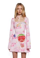 Clouds And Rainbows Mini Dress