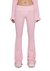 Deep Thoughts Flare Pants - Pink