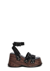 Summer Moves Platform Wedges - Black