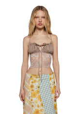 Desert Rose Convertible Cami Top - Brown