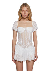 Crushes And Dreams Lace Dress - White
