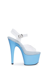 Adore-708 Platform Ankle Strap Sandals-Baby Blue
