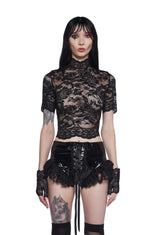 Midnight Ominous Trance Lace Top