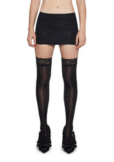 Playful Flirt Lace Mini Skirt - Black