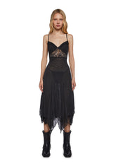 Love Sound Slip Dress - Black