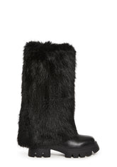 Ahsoka Foldover Flat Boots - Black