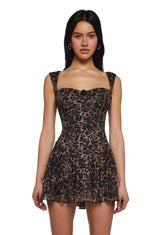 Perfect Date Mini Dress - Leopard