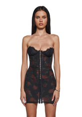 Captivating Gazes Slip Dress - Rose
