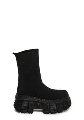 Stretch Sock Platform Boots