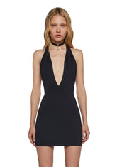 Solana Bodycon Mini Dress - Black