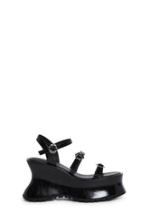 Sightseeing Platform Sandals - Black