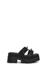 Wrath-13 Platform Double Strap Slide Sandals