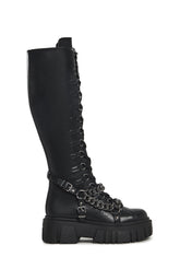 Shadow Banned Knee High Boots