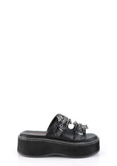 Emily-100 Platform Double Strap Slide Sandal