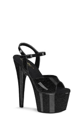 Adore-709GP Platform Ankle Strap Sandals-Black