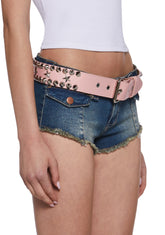Star Studded Belt - Pink