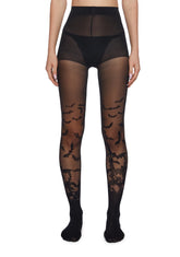 Creep It Real Sheer Bat Tights
