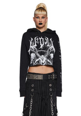 Total Annihilation Cropped Hoodie