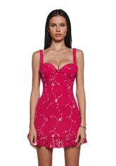 I'm Baby Mini Slip Dress - Dark Pink