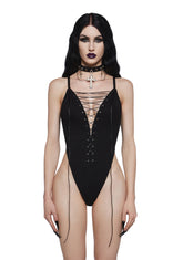 Vicious Mischief Lace Up Bodysuit