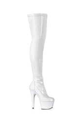 Adore-3000 Platform Thigh High Boots-White