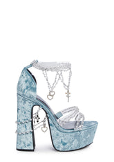 Holy Revelation Platform Heels - Baby Blue