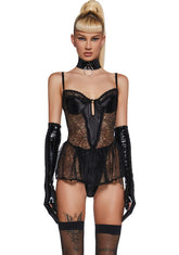 Black Widow Problems Lace Teddy