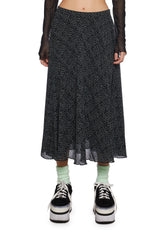 Static Buzz Midi Skirt