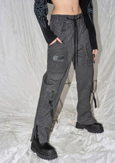 Synth Unisex Charcoal Washed Cargo Pants