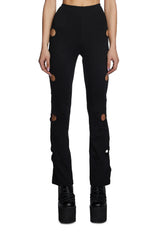 Star Child Cut-Out Pants - Black