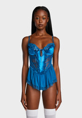 Sapphire Spoiled But Not Rotten Lace Teddy