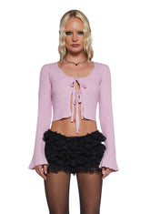 Heating Up Tie Front Cardigan