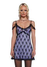 Royal Portrait Mode Mini Dress