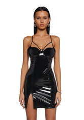 On Your Radar Vinyl Dress