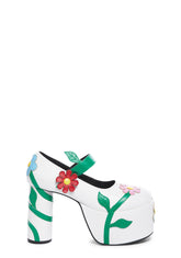 Thru The Motions Platform Flower Mary Janes