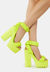 Yellow Ingra Platform Heels