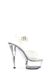 Kiss-208 Platform Ankle Strap Sandals-Clear