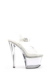 Sky-308 Platform Ankle Strap Sandals-Clear