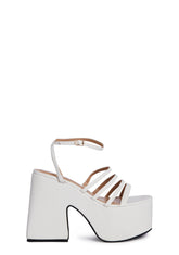 White Tornado Platform Heels