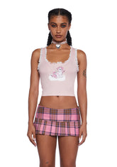 Cuddling Snuzzle Ribbed Crop Tank