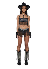 Dark Rave Rodeo Cowgirl Costume