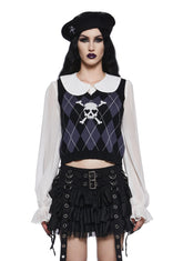 Uncharm School Argyle Sweater Vest