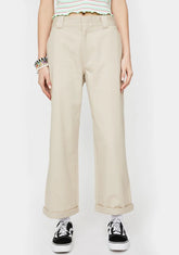 Sand Work Crop Roll Hem Pants