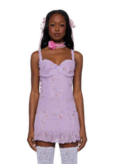 I'm Baby Mini Slip Dress - Purple